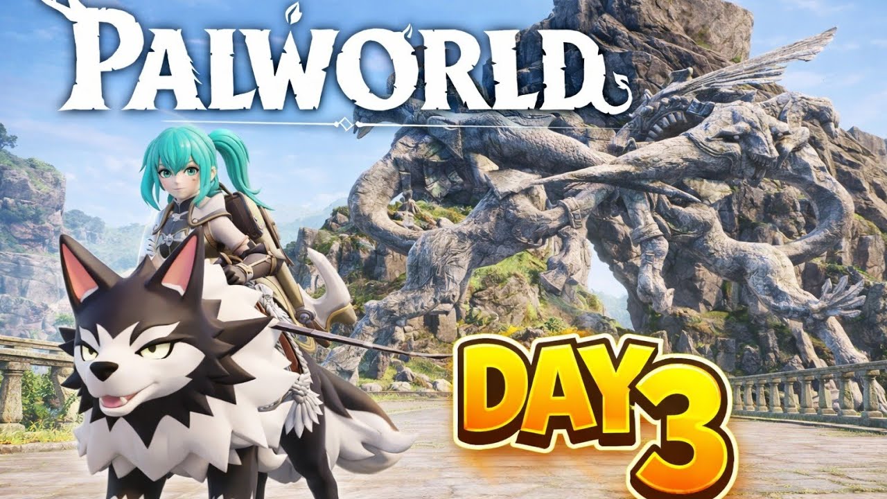 Day 3 in Palworld Series | Palworld gameplay day 3 | Aj ham karenge sawari with Direhowl in Palworld