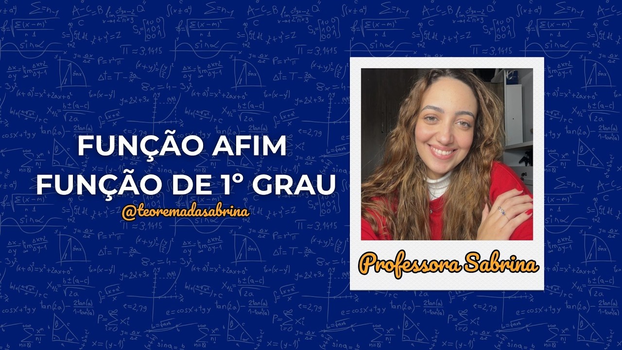 FUNÇÃO AFIM (função de 1º grau) - AULA 01
