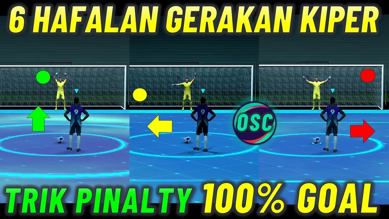 TUTORIAL 100% GOAL PINALTI MAIN BONUS !! 6 HAFALAN GERAKAN KIPER KAMPANYE PINALTI PUTARAN EFOOTBALL