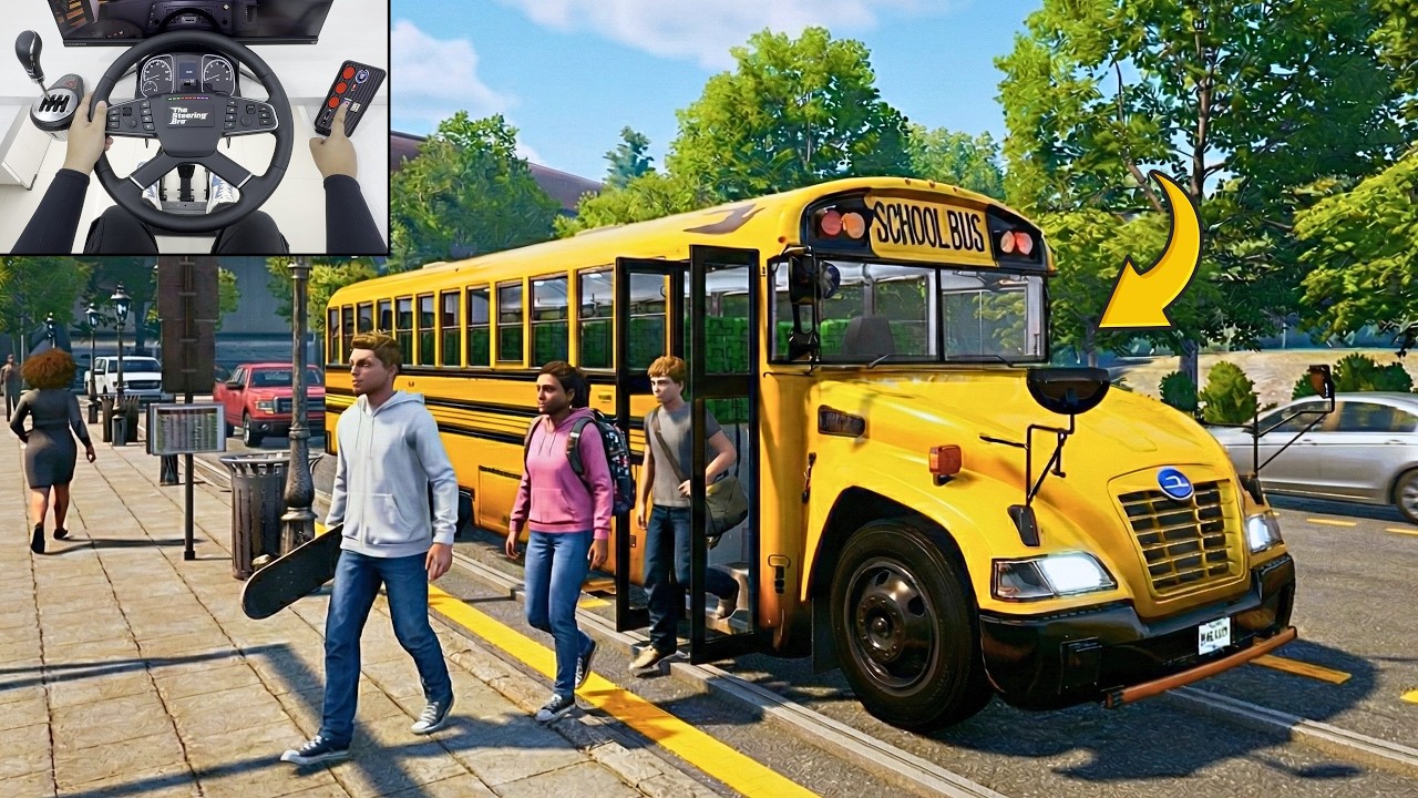 Ultimate School Bus Driving Experience - Bus Simulator 21 | Steering Wheel Gameplay