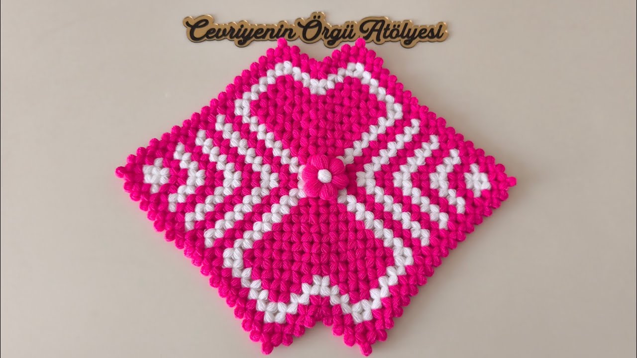 ✅Başka yerde yok✅ çeyizlerin gözdesi✅kare lif modeli✅#örgü #elemeği #tasarımlif #knitting  