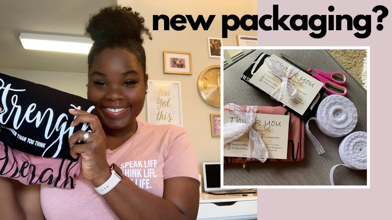 PACKAGE AND SHIP MY T-SHIRT ORDERS WITH ME + Brand New Packaging | ENTREPRENEUR LIFE!!