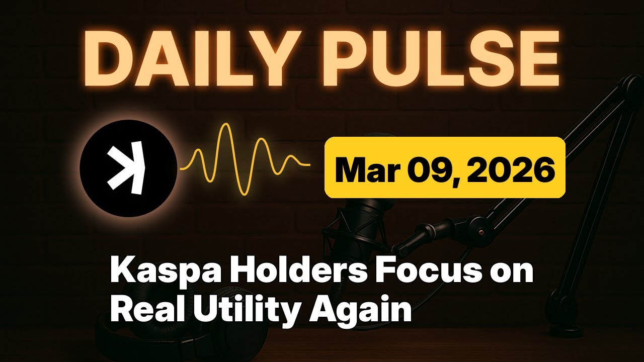 Kaspa Daily (Mar 9) - Kaspa Holders Focus on Real Utility Again