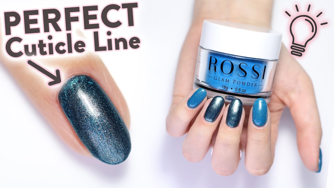 Perfect Cuticle Line with Dip Powder and Gel Polish