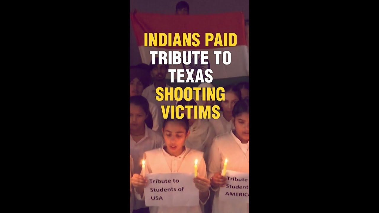Indian students pay tribute to the 19 children killed in Texas shooting by a teen gunman | Shorts