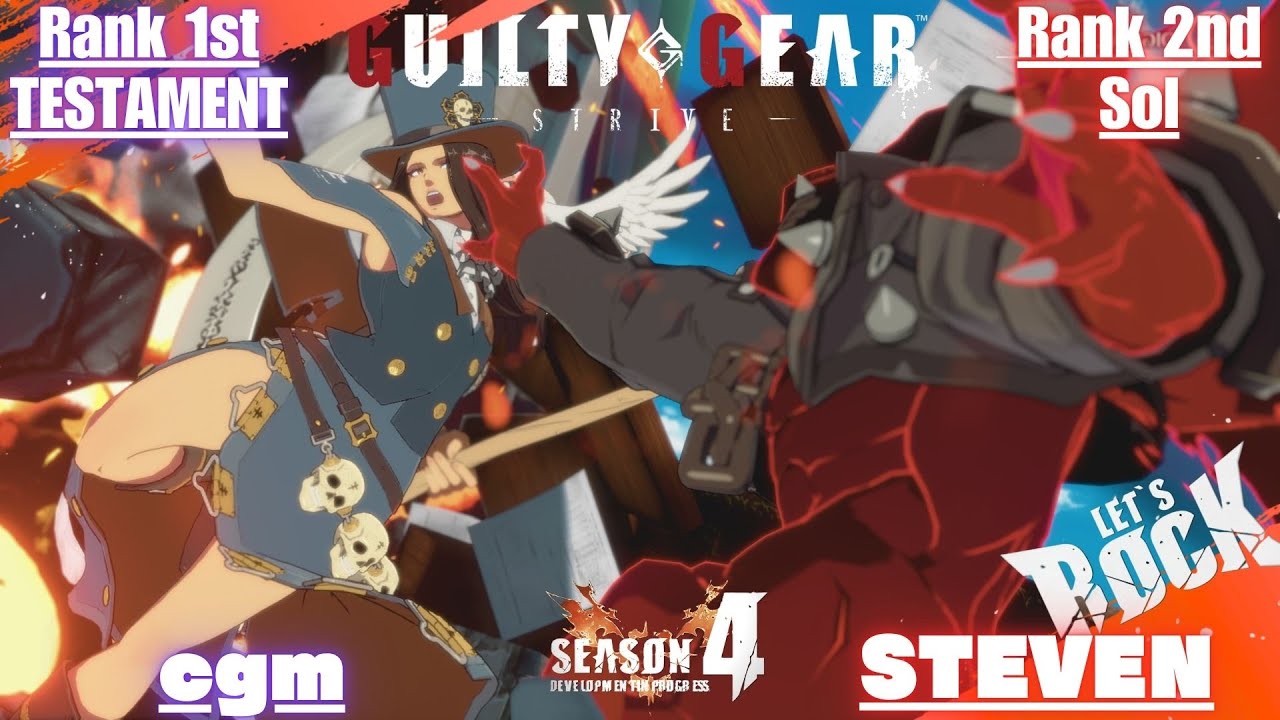 GGST➤Rank 1st TESTAMENT / テスタメント [ cgm ] vs Rank 2nd SOL / ソル [ STEVEN ] Guilty Gear Strive