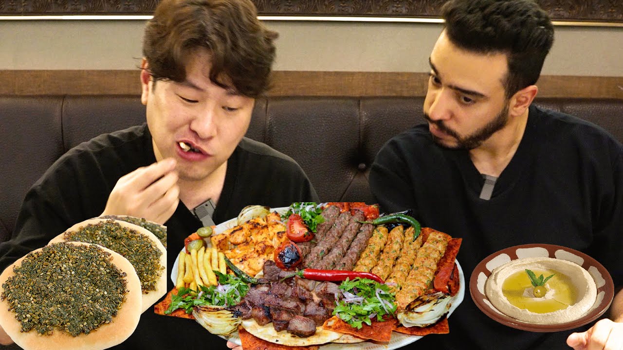 ردة فعل كوري يجرب الأكل العربي لأول مرة بحياته 😱