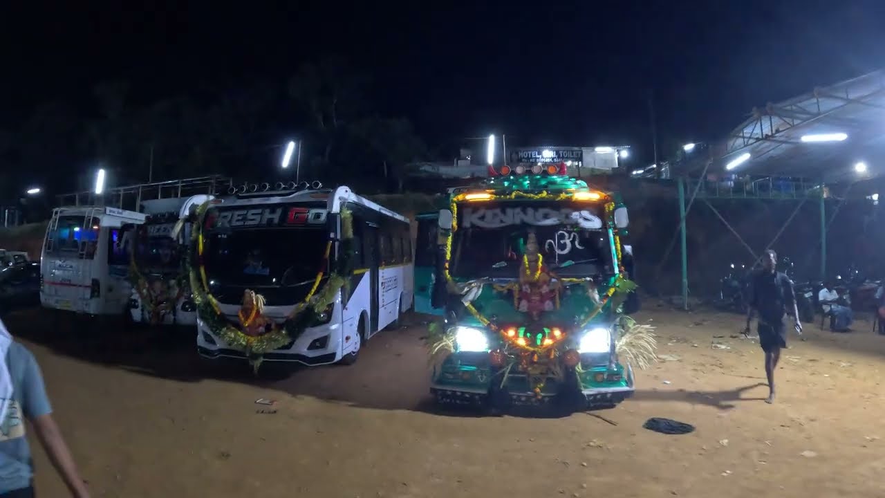 Sathram Way To Sabarimala Ayyappan Temple At Night Time
