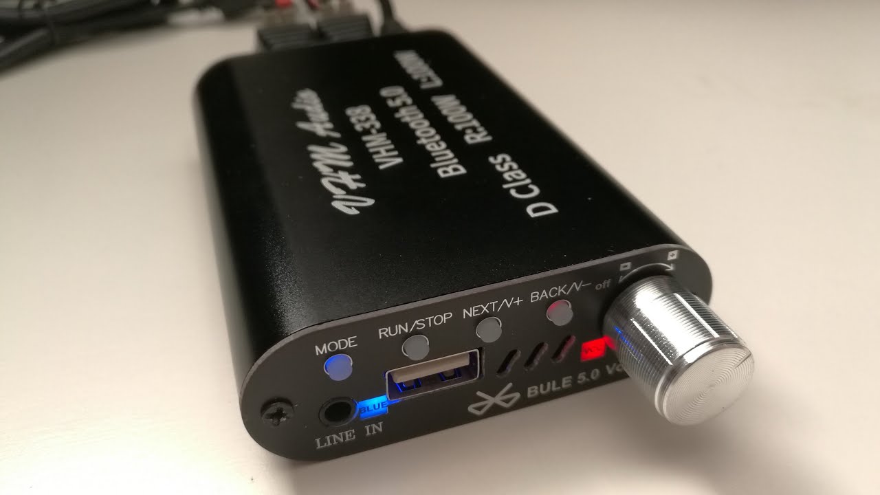 VHM-338 - Mini Bluetooth 5.0 D class amplifier (Unboxing & Sound Test)
