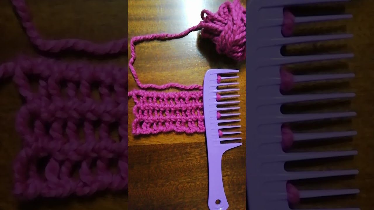 RIB PATTERN USING HAIR COMB