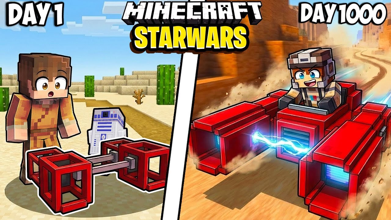 I Survived 1000 Days as a JEDI in Minecraft