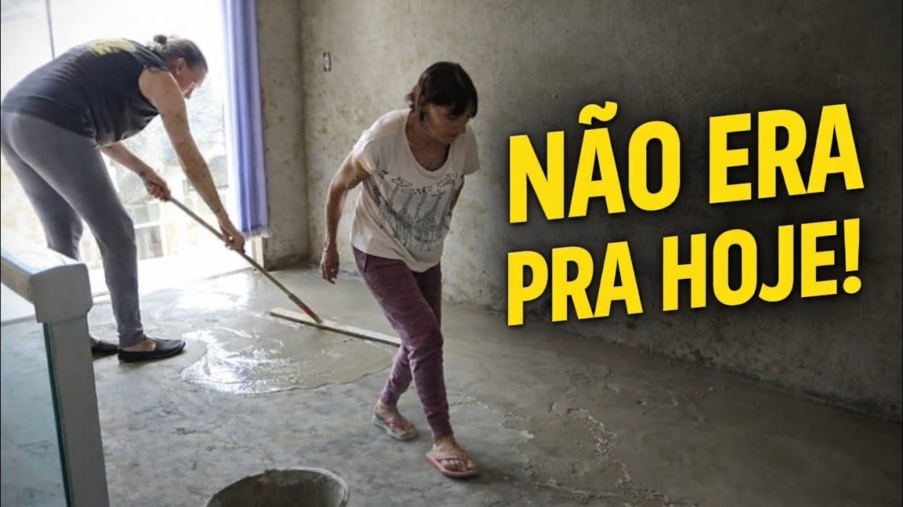 NÃO ERA PRA HOJE | Rotina real e o começo do piso do sobrado