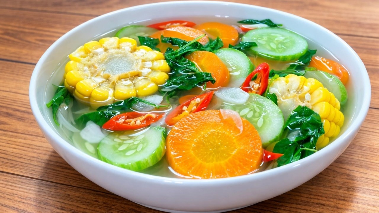 Kolesterol dan Darah Tinggi Turun, Kalau Rutin Makan Ini ‼️ Sayur Bening Timun Sehat Segar.