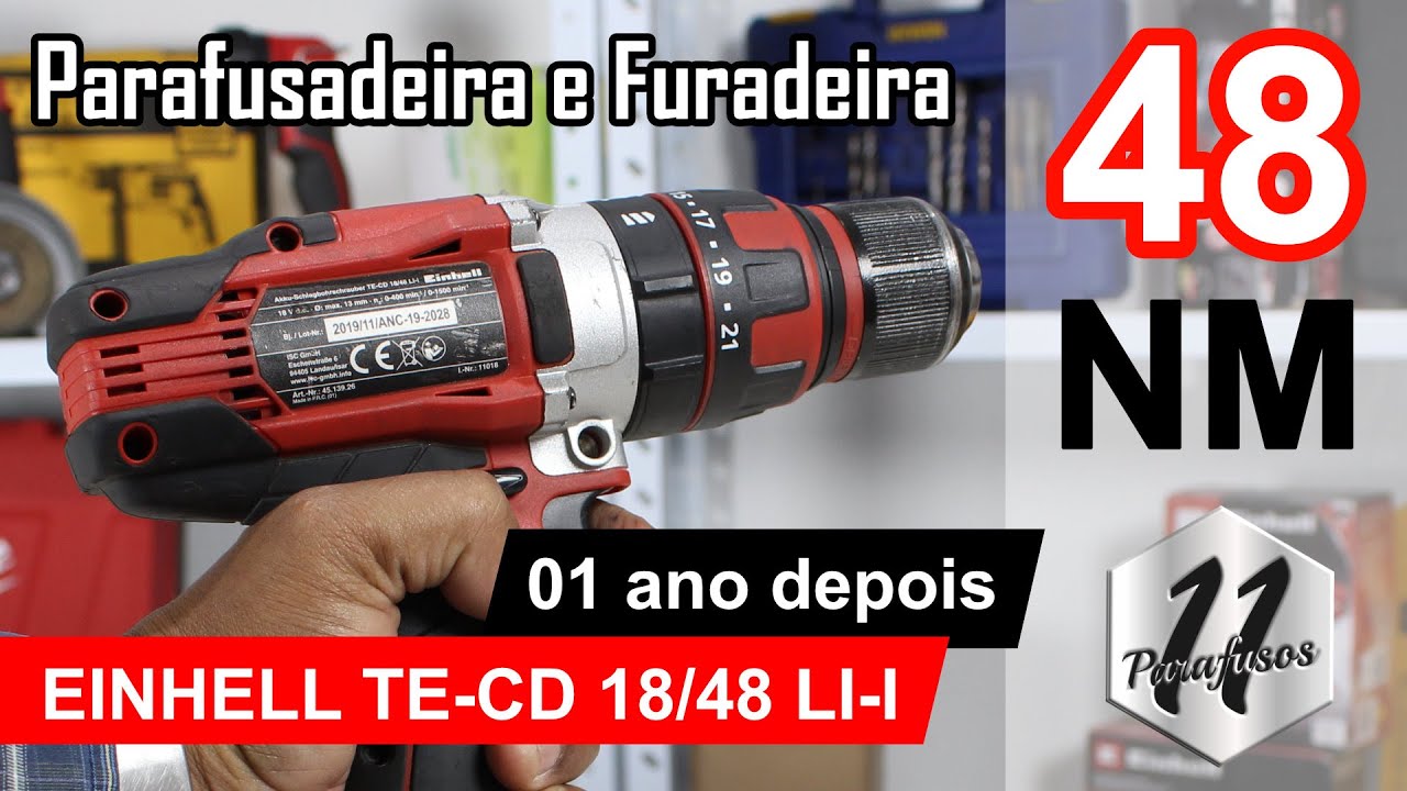 Furadeira e Parafusadeira a bateria EINHELL TE-CD 18/48  #Einhell  #Ferramentas