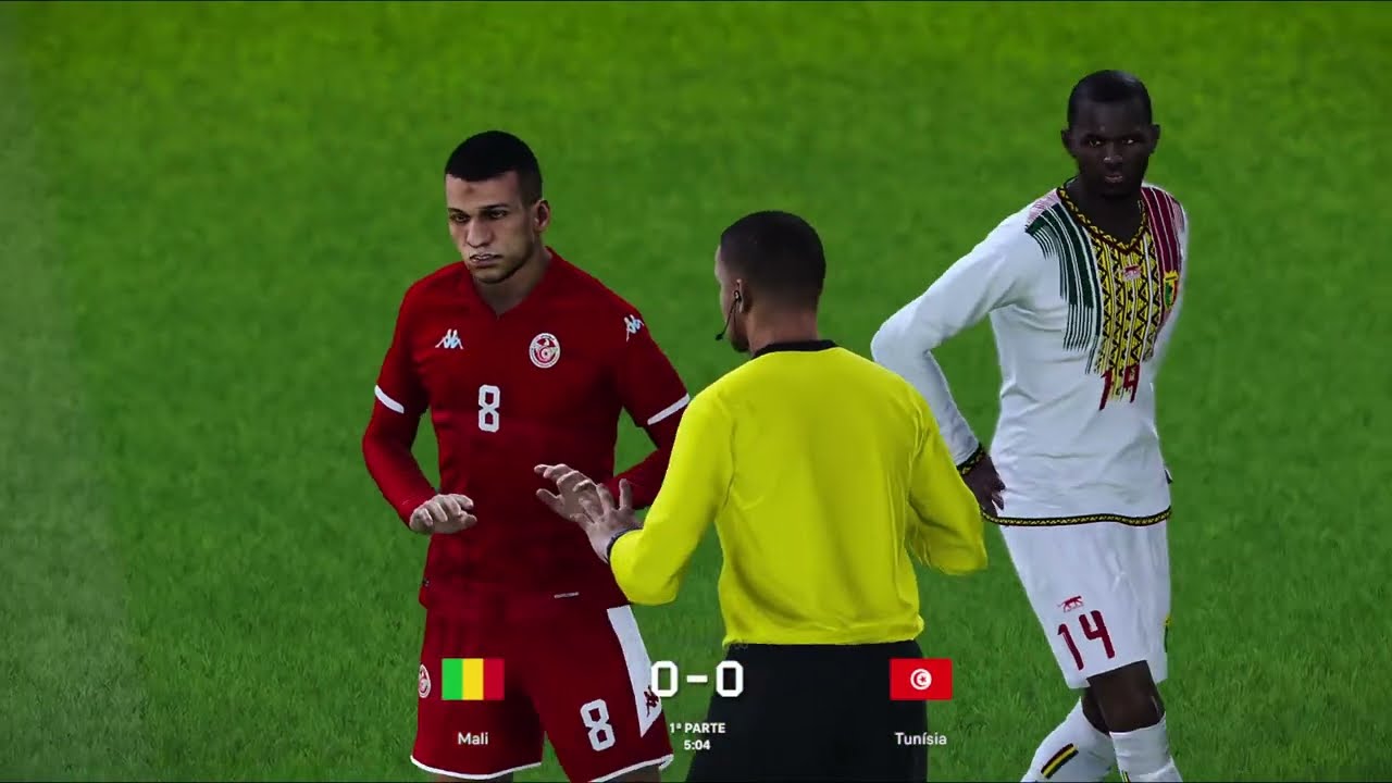 MALI E TUNÍSIA FICAM NO EMPATE POR 1X1 EM JOGO EQUILIBRADO | SIMULAÇÃO PES 21