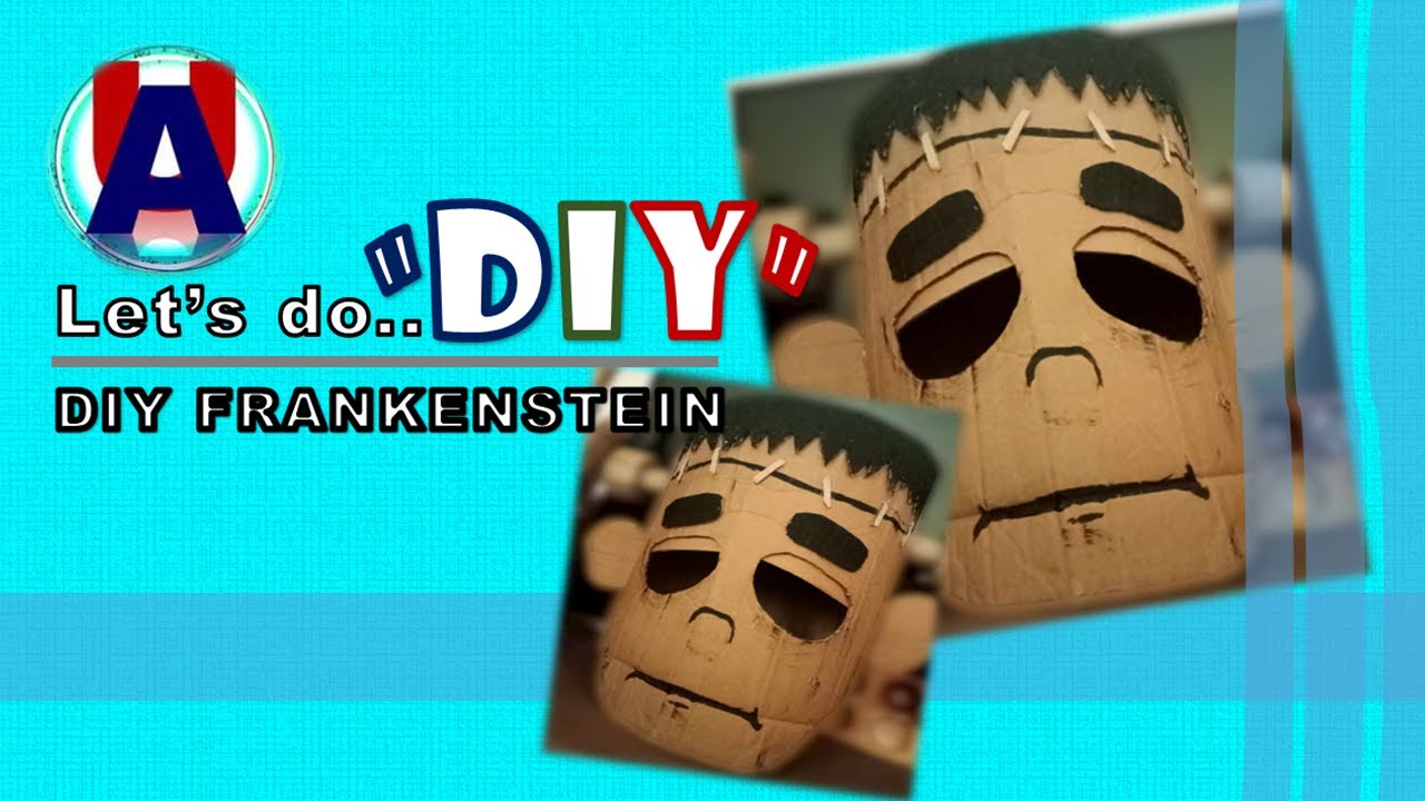 DIY Halloween Frankenstein Head | How to reate Frankenstein Head for Halloween | U&A Zone Vlog 35