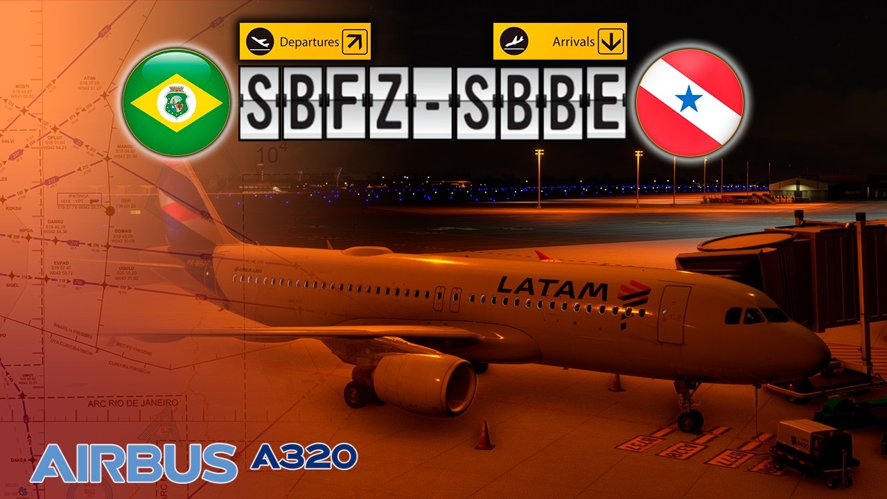 MSFS2020 IVAO | 🛫 SBFZ (FOR) - SBBE (BEL) 🛬 | AIRBUS A320 (TAM3534)