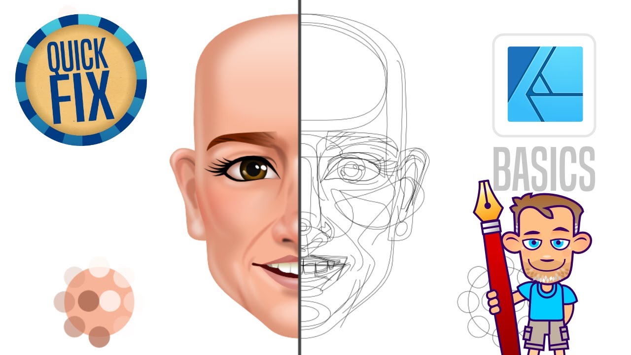 Affinity Designer Tutorial - Character Design - Create soft Facial Shading quickly and easily