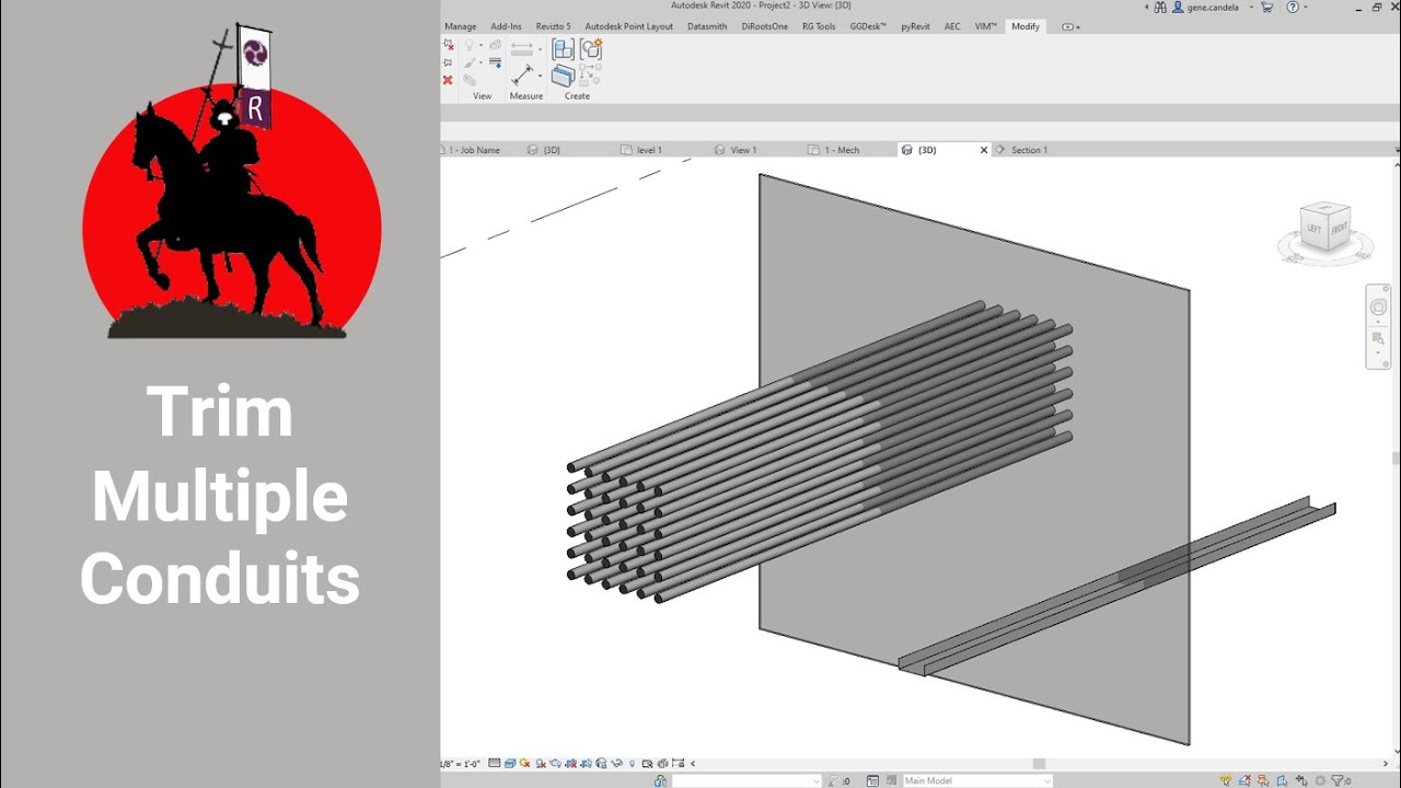 Revit Tip - Trim Multiple Conduits