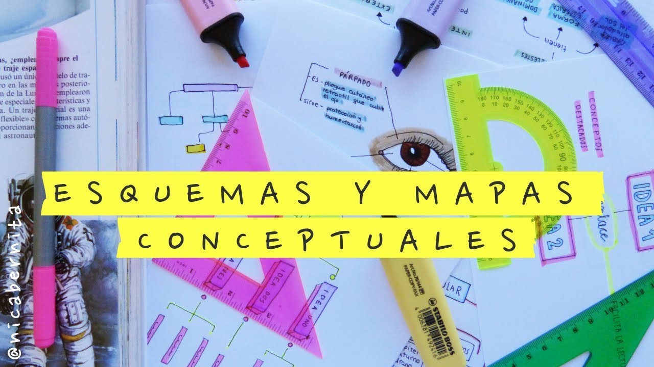 CÓMO HACER UN ESQUEMA O MAPA CONCEPTUAL para ESTUDIAR 🤓 APUNTES BONITOS Y ORDENADOS