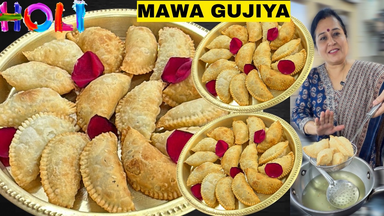 होली का मजा 100 गुना-एकदम नए तरीके से मावा गुजिया-न फटेगी न घी पिएगी-1/2 kg से 50 Mawa Gujiyaसही माप