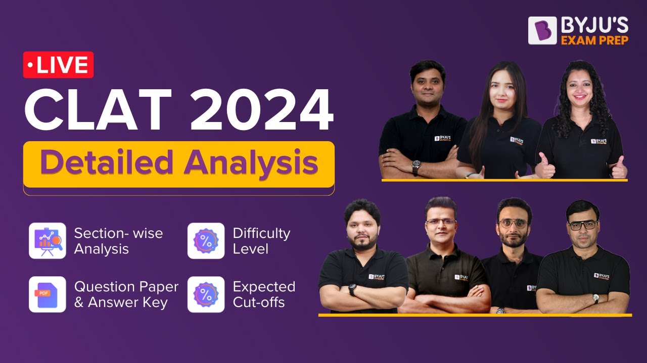 CLAT 2024 Exam Analysis | CLAT 2024 Question Paper & Answer Key Discussion | CLAT Complete Analysis