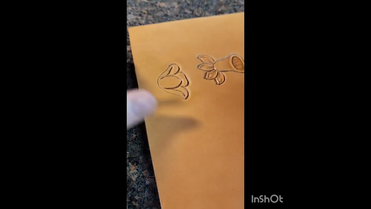 Leather tooling floral stencil