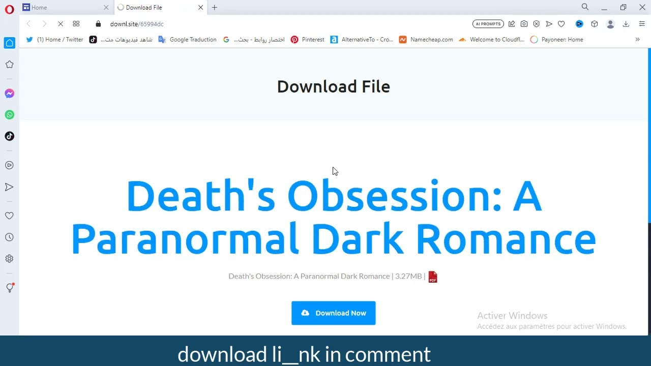 Death's Obsession A Paranormal Dark Romance pdf 2023