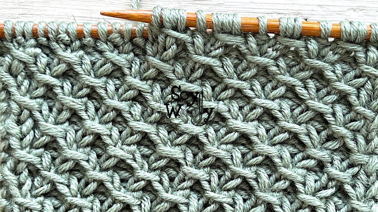 Cómo tejer una Puntada Cruzada en dos agujas en sólo cuatro hileras- Soy Woolly