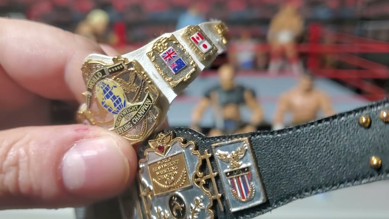 Custom figure belts unpacking and review! FORBIDDEN FIGURINES AWA and IMPACT wrestling championships