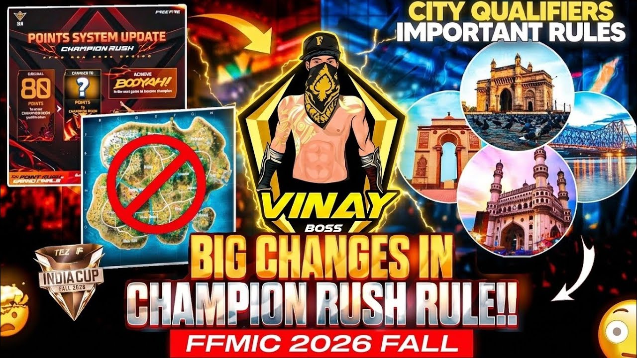 BIG CHANGE IN CHAMPION RUSH RULE😱 | FREE FIRE OFFICIAL ESPORTS RULE CHANGE✅ | FFMIC 2026 FALL RULES