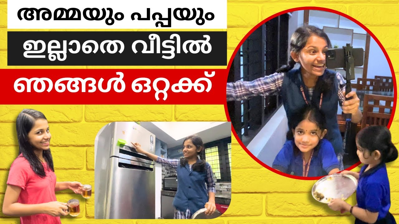 സ്കൂൾ കഴിഞ്ഞ് വീട്ടിലെത്തിയപ്പോൾ ആരും ഇല്ല | ഒറ്റക്ക്  ഒരു ദിവസം ഞങ്ങൾ വീട്ടിൽ