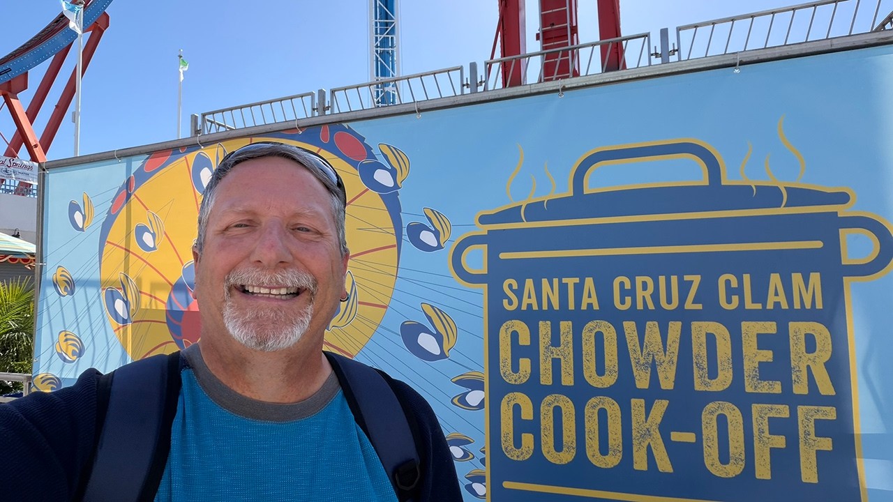 Santa Cruz Beach Boardwalk Clam Chowder Cook Off plus the new ride, Vertigo 360,  has been installed