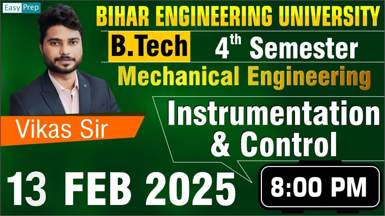 Instrumentation & Control|Previous Year Questions|B. Tech 4th Semester | Mechanical Engineering #beu