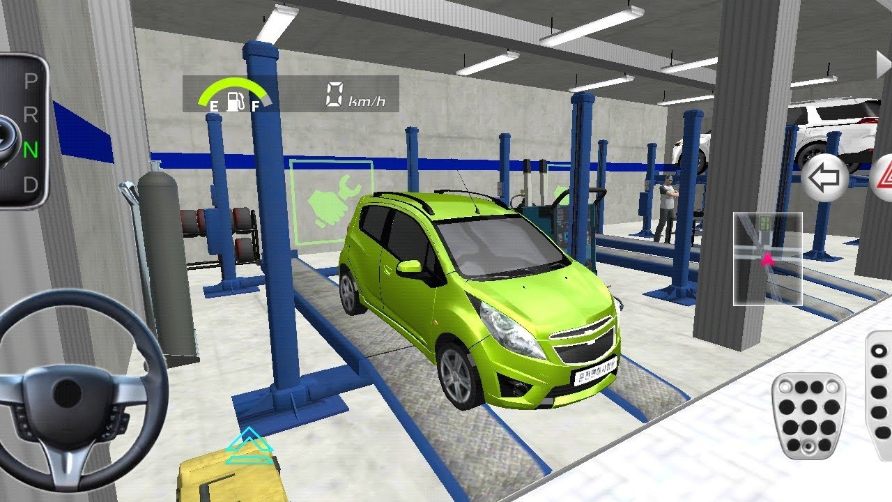 New Green Super Racing CAR In Auto Repair Shop 3D Driving Class Simulator 
