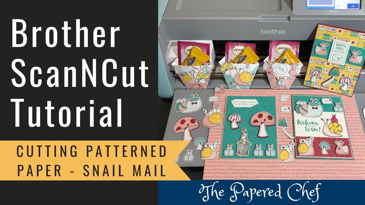 Brother ScanNCut Tips & Tricks - Cutting Patterned Paper - SDX125 - Snail Mail by Stampin’ Up!