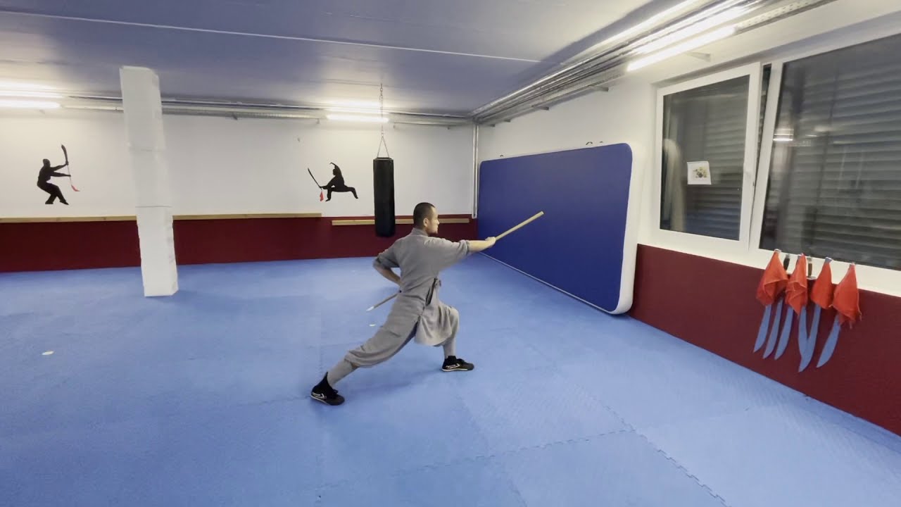 Shaolin Yin Shou Gun Tutorial - Teil( 1 ）inkl. Stock Technik und Partnerform