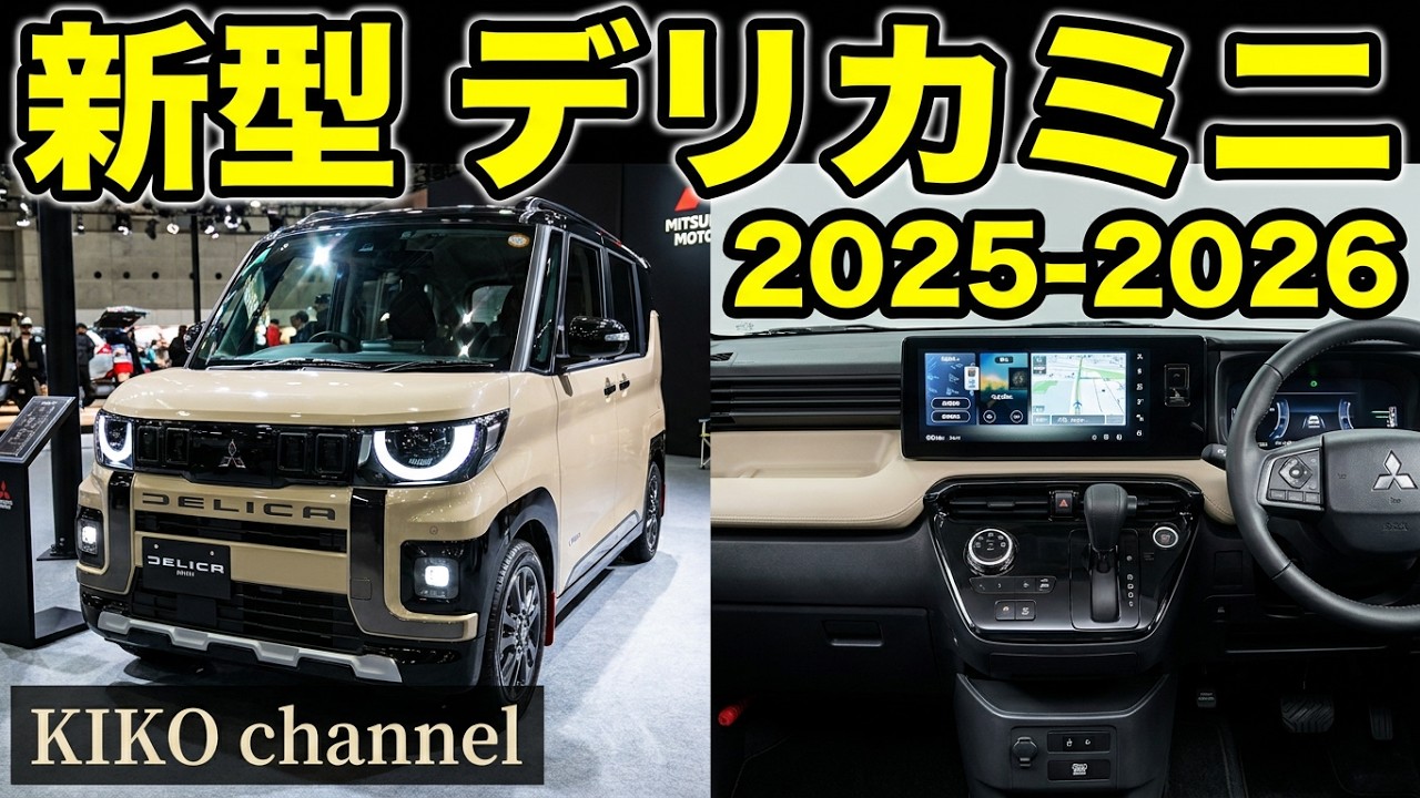 三菱 新型 デリカミニ 2025-2026 運転席から座席シートに後部座席と後ろトランクも