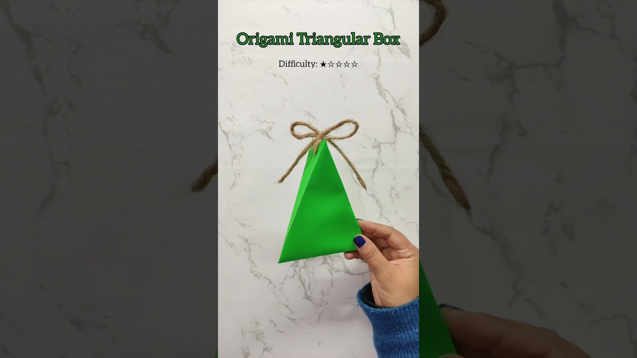 Origami Triangular Box Demo | Easy Paper Gift Box from One Sheet 