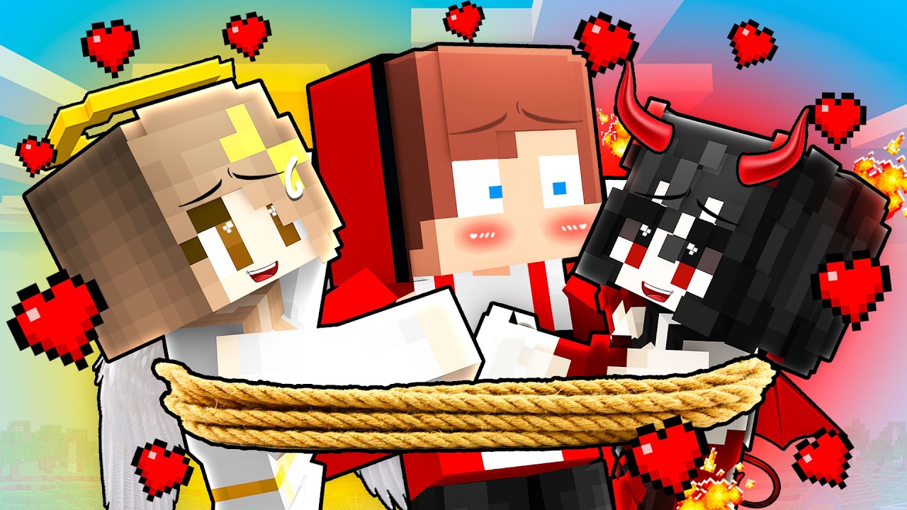 The Girls Angel and Devil  Fell in Love with JJ (Maizen Minecraft)