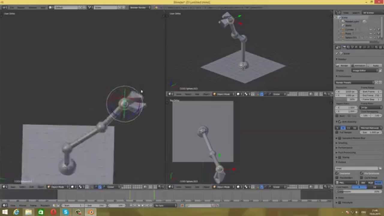 Blender Урок 14 связи Потомок Родитель