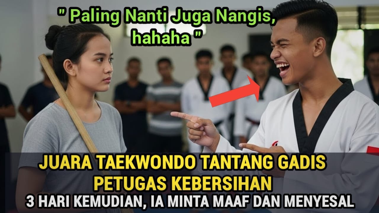 Juara Taekwondo Ini Mnantang Gadis Pekerja Kebersihan, 3 hari brikutnya Gadis itu buat ia menangis