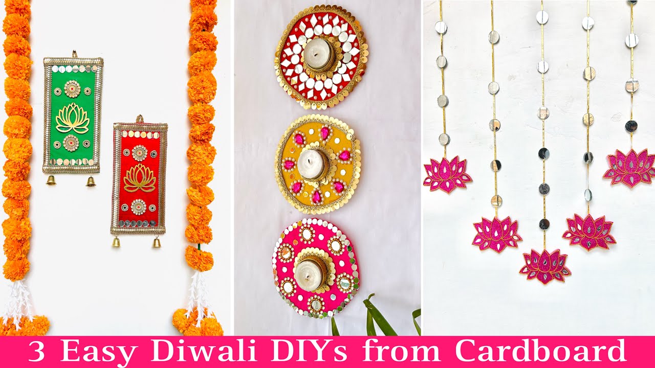 3 Easy & Quick Diwali DIY Ideas at Home | Diwali Decor Ideas Part-1 | Diwali Decor 2023