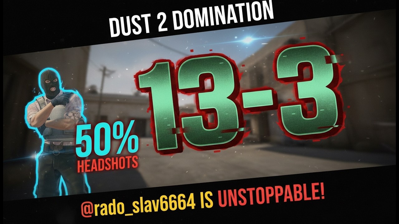 @rado_slav6664 is CRACKED! 22 Kills & 50% HS on Dust 2