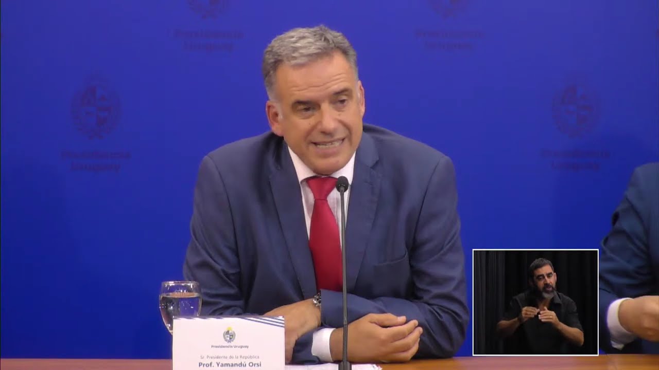 Conferencia de prensa del presidente Yamandú Orsi y autoridades del Gobierno