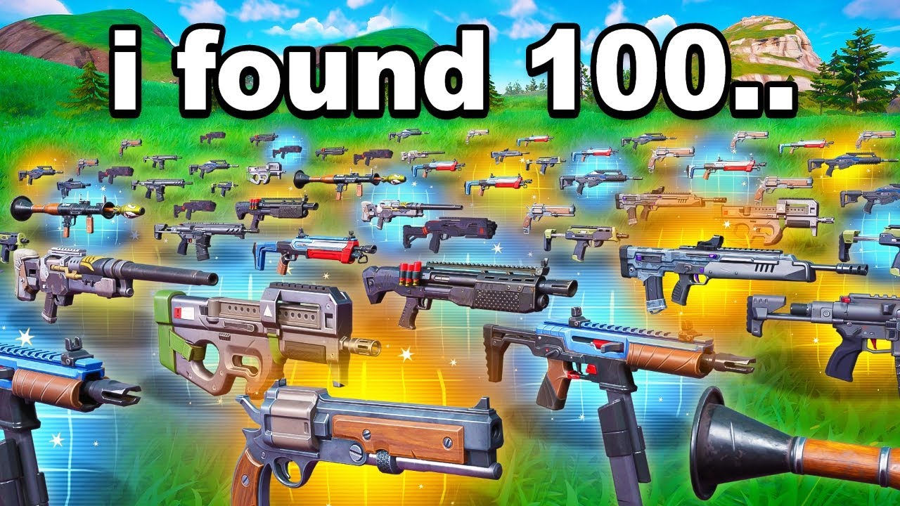 I Found 100 RARE Fortnite Weapons