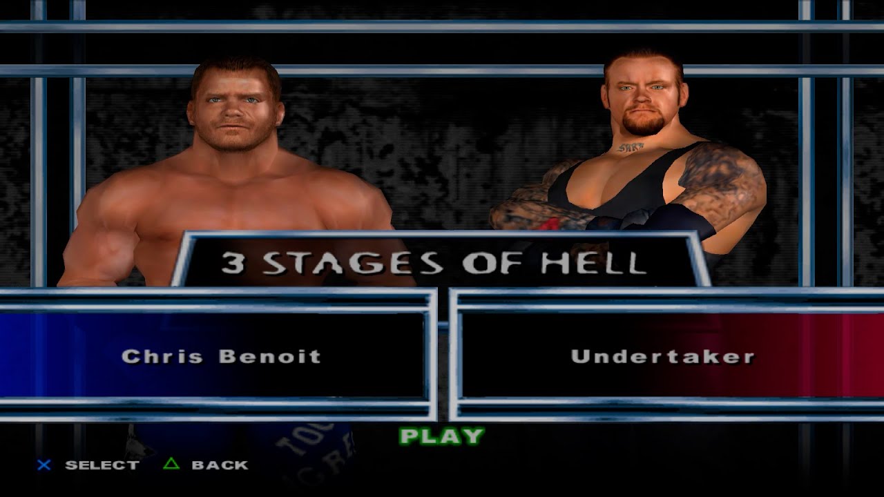 WWE SmackDown! Here Comes the Pain - Chris Benoit VS Undertaker (3 STAGES OF HELL)