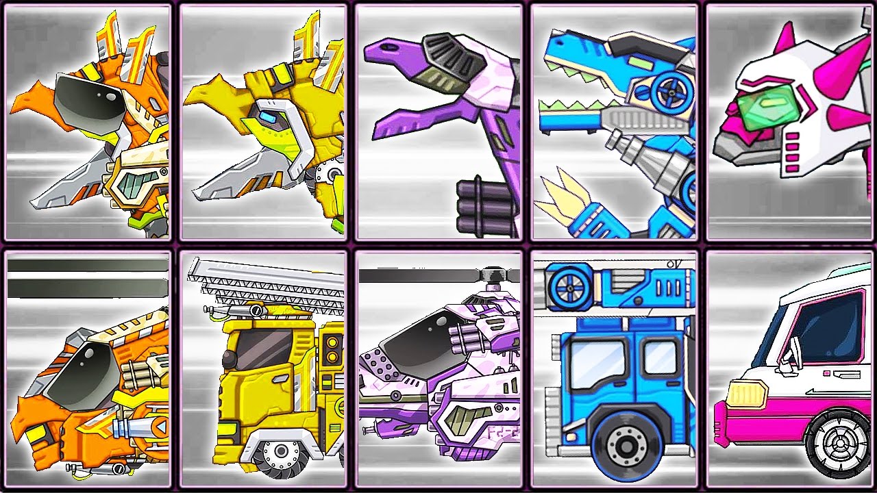 Dino Robot Corps Recolor #15: Triceramus & Double Target Team | Eftsei Gaming