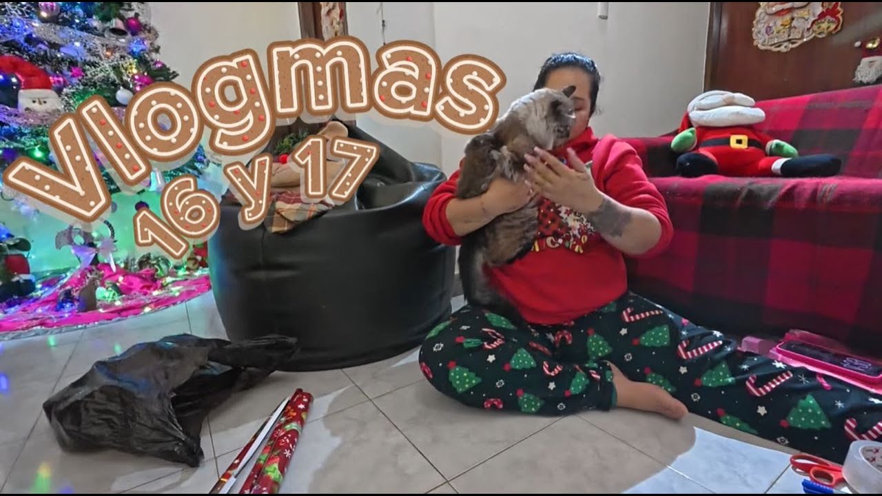 Vlogmas Days 16 y 17 - Forrando regalos, haciendo oficio y mas