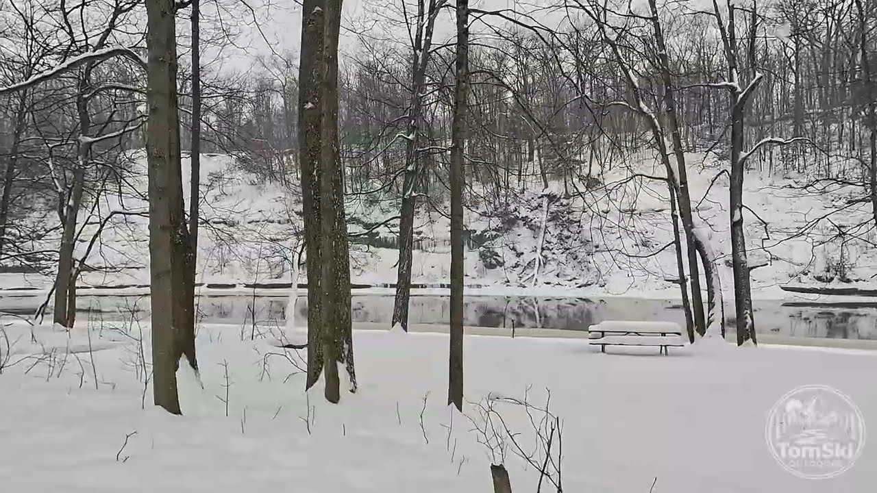 4K Trail POV - Winter Storm Fern POV at Harpersfield